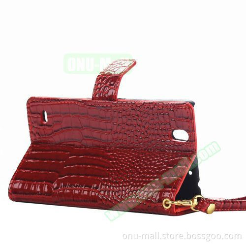 Alibaba Trade Assurance Wallet Style Leather for Sony Xperia C4 Wallet Case with Lanyard